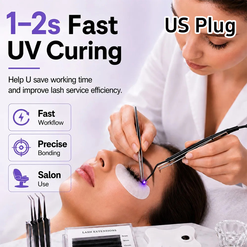 Eyelash Extension Jakarta - Mini lâmpada uv para cílios, pinça