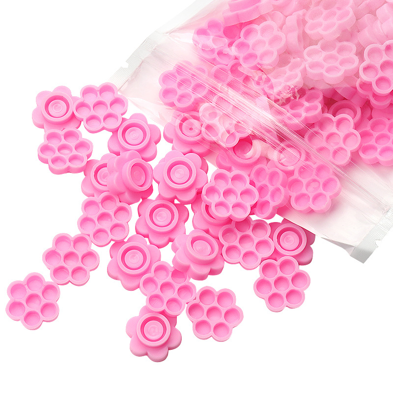 100 pçs flor rosa cola atraso  - Eyelash Extension Jakarta avaliação e preço