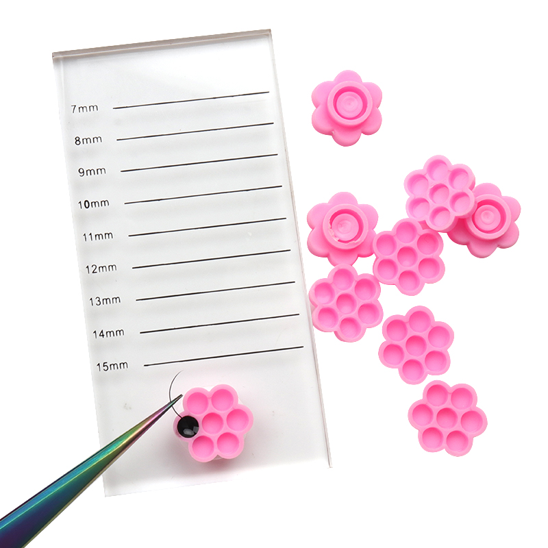 100 pçs flor rosa cola atraso  - Eyelash Extension Jakarta avaliação e preço