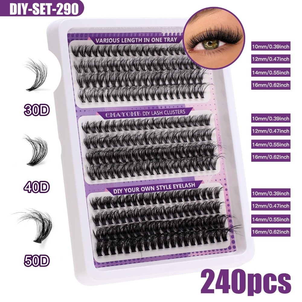 Cílios Postiços com Aparência  - Eyelash Extension Kits avaliação e preço